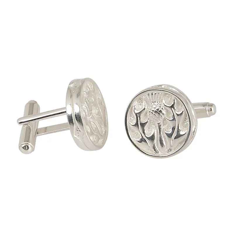 Lion Rampant Round Cufflinks | Kilts 4 U - Made in Scotland